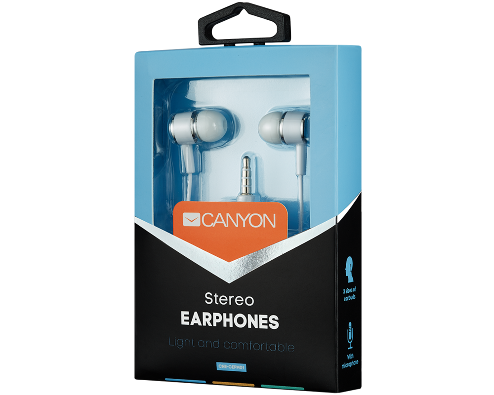 Слушалки CANYON Stereo earphones with microphone 5