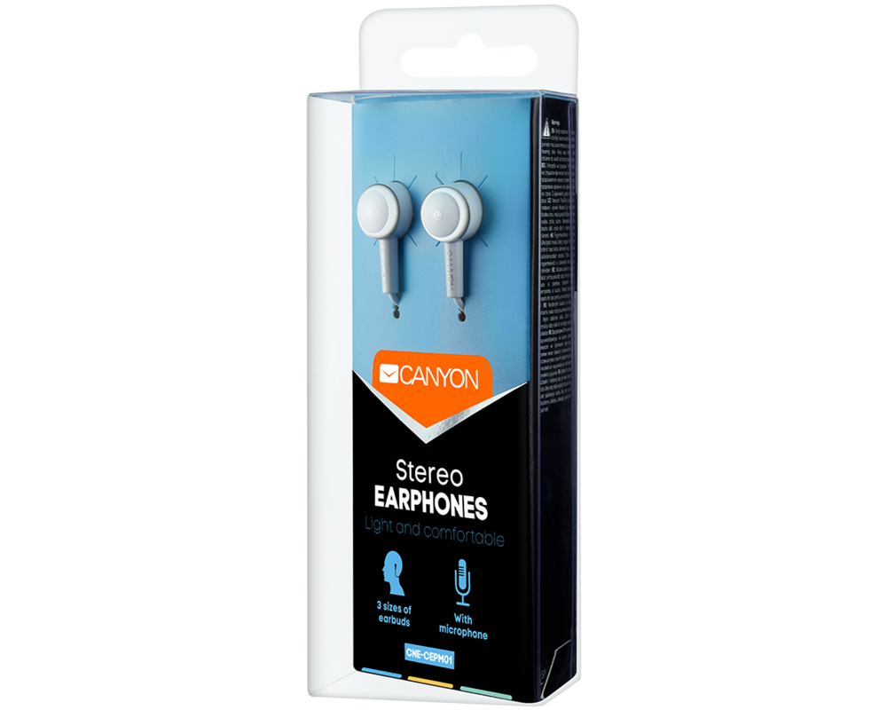 Слушалки CANYON Stereo earphones with microphone 2