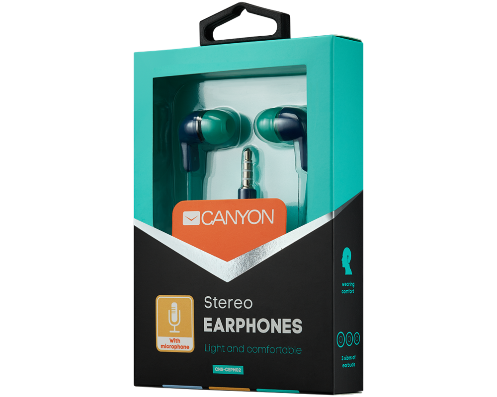 Слушалки CANYON Stereo Earphones with inline microphone 4