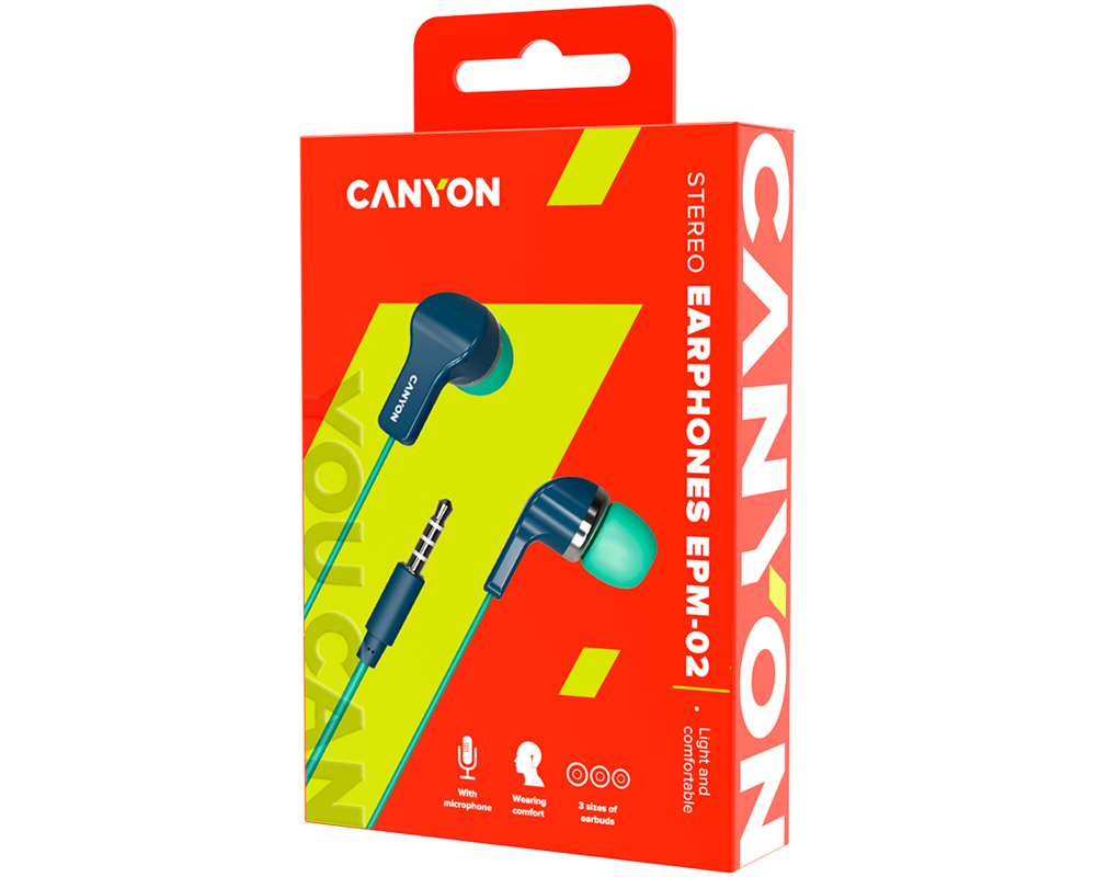 Слушалки CANYON Stereo Earphones with inline microphone 5