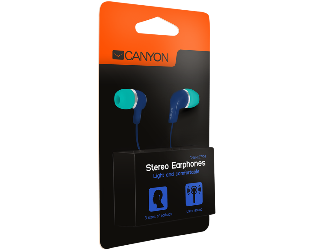 Слушалки CANYON Stereo Earphones with inline microphone 2