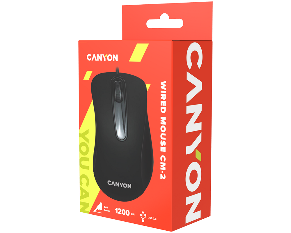 Мишка CANYON mouse CM-2 Wired Black 3