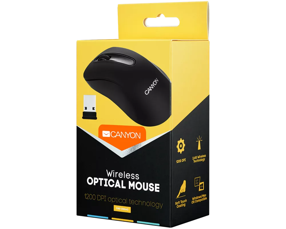 Мишка CANYON MW2 2.4GHz wireles Optical Mouse with 3 buttons 2
