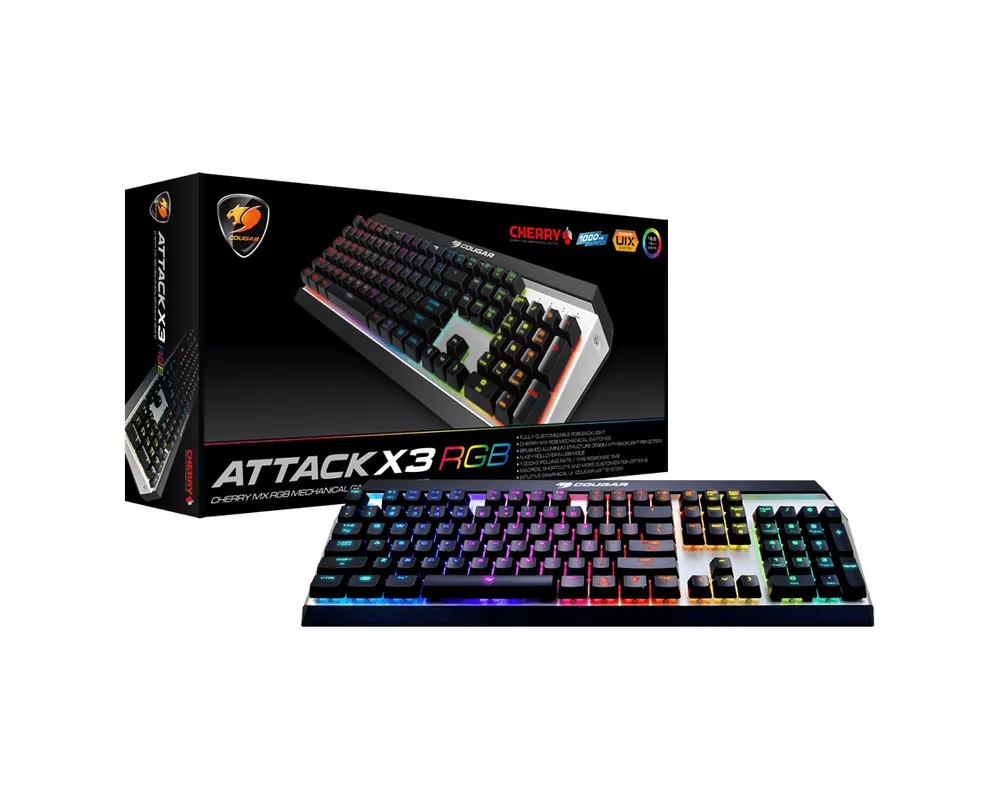Клавиатура COUGAR ATTACK X3 Red Cherry MX RGB Mechanical Gaming Keyboard 2