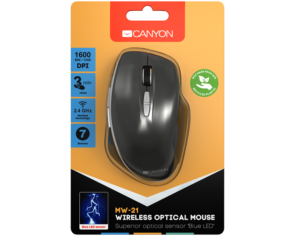 Мишка CANYON mouse MW-21 BlueLED 7buttons Wire... 4 Мишка CANYON mouse MW-21 BlueLED 7buttons Wire... 4