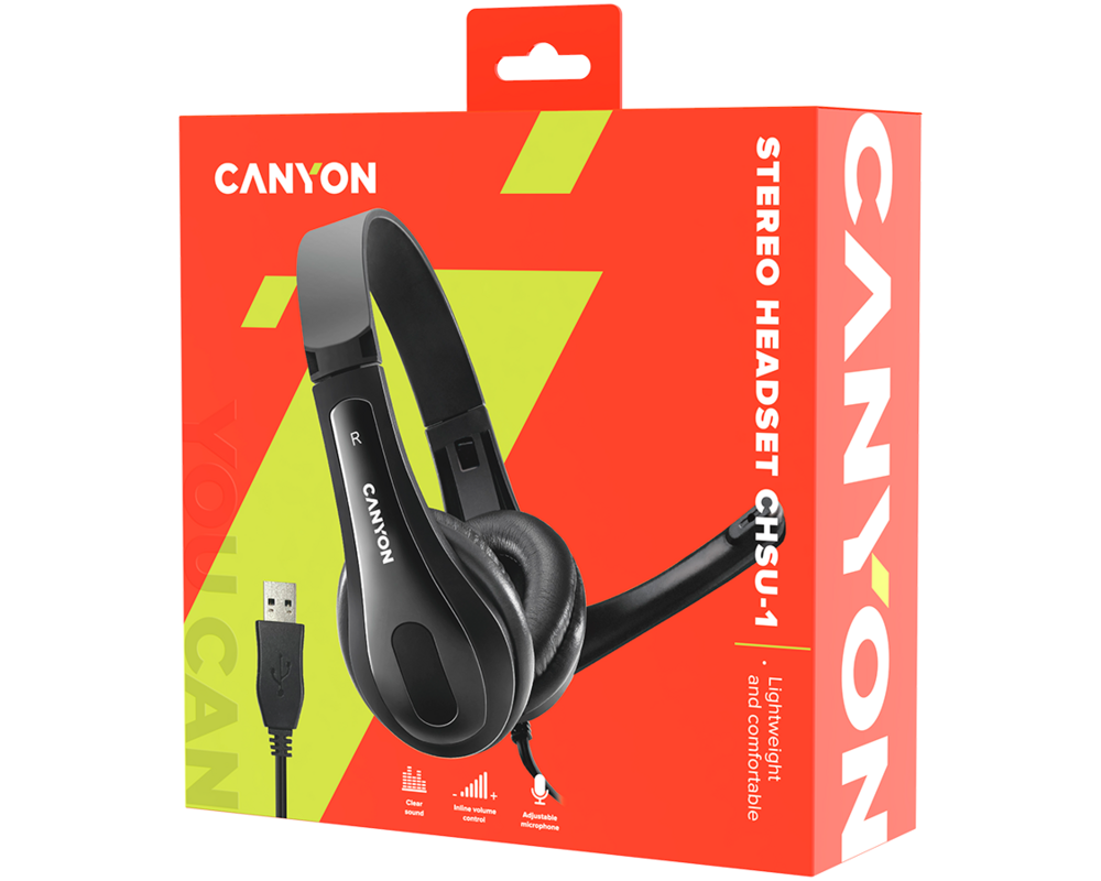 Слушалки CANYON CHSU-1 basic PC headset with microphone 5 Слушалки CANYON CHSU-1 basic PC headset with microphone 5