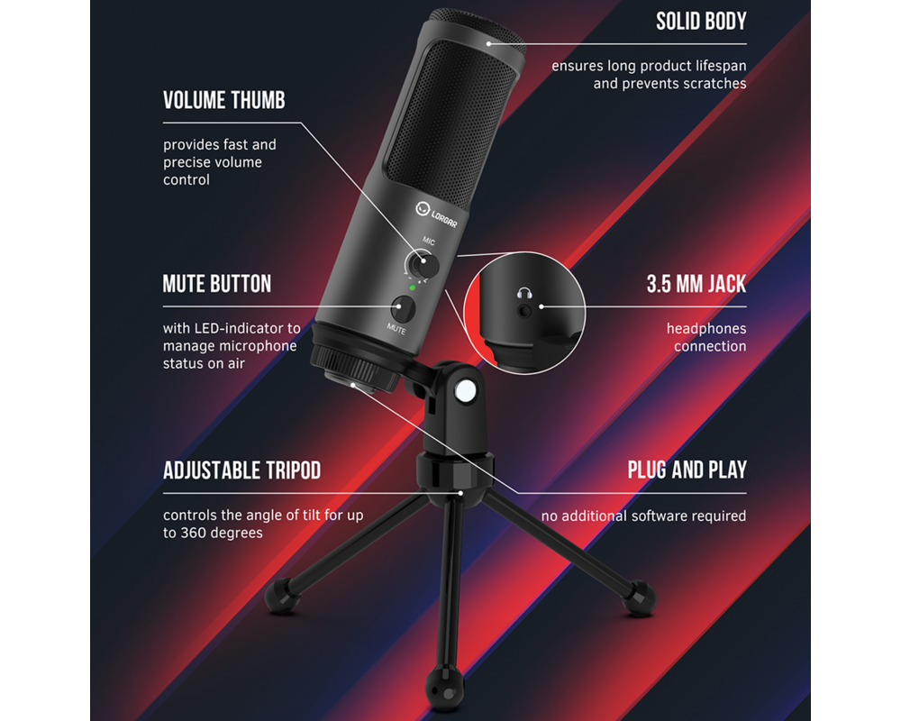 Микрофон LORGAR Voicer 521 3 Микрофон LORGAR Voicer 521 3