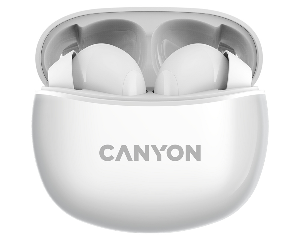 Слушалки CANYON headset TWS-5 White Слушалки CANYON headset TWS-5 White