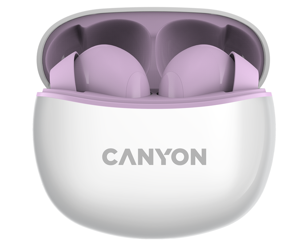 Слушалки CANYON headset TWS-5 Purple Слушалки CANYON headset TWS-5 Purple