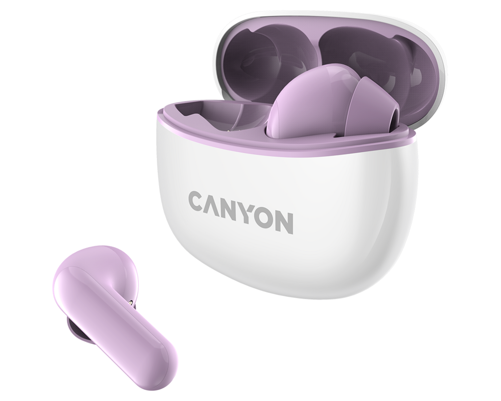 Слушалки CANYON headset TWS-5 Purple 2 Слушалки CANYON headset TWS-5 Purple 2