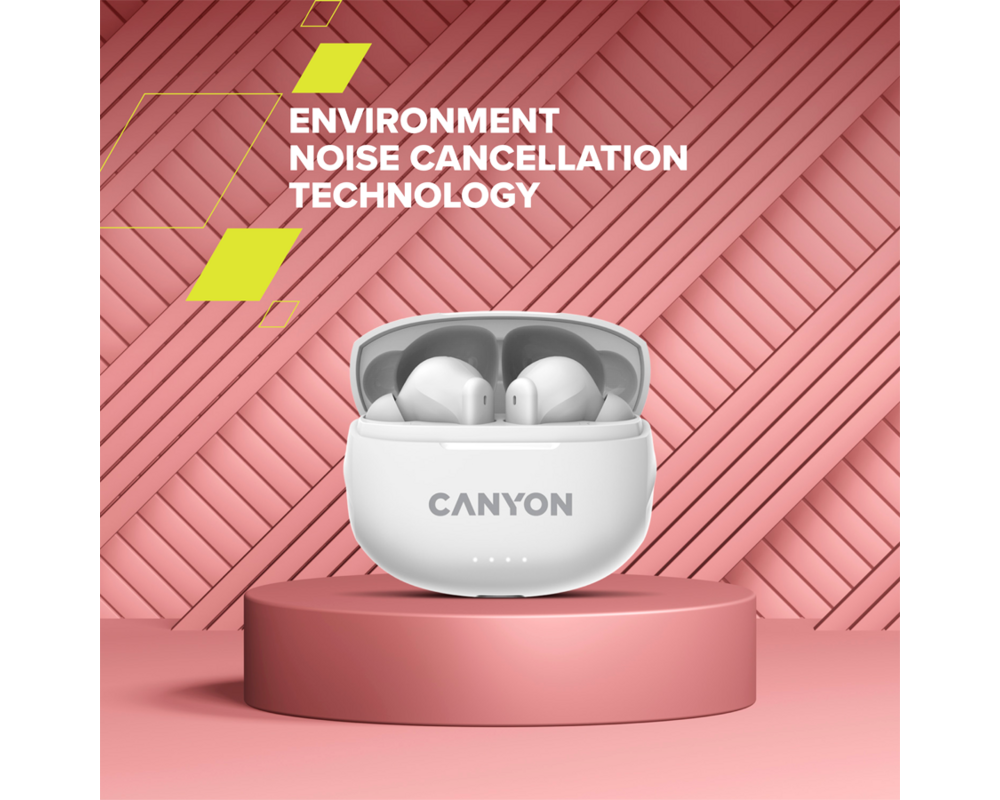 Слушалки CANYON headset TWS-8 ENC White 8 Слушалки CANYON headset TWS-8 ENC White 8