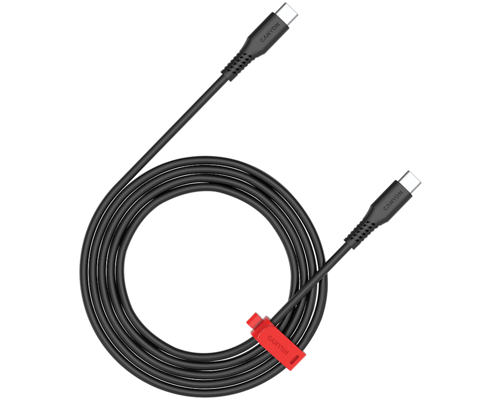 Кабел CANYON cable CC60SC C-C 60W 1.2m Black Кабел CANYON cable CC60SC C-C 60W 1.2m Black