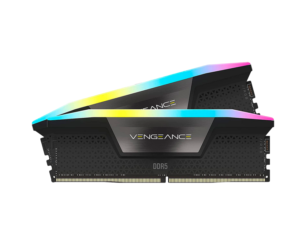 Памет CORSAIR VENGEANCE RGB DDR5 64GB (2 x 32GB) DDR5 6000 CL40-50-50-96 1.35V Intel XMP & AMD EXPO - GREY Памет CORSAIR VENGEANCE RGB DDR5 64GB (2 x 32GB) DDR5 6000 CL40-50-50-96 1.35V Intel XMP & AMD EXPO - GREY