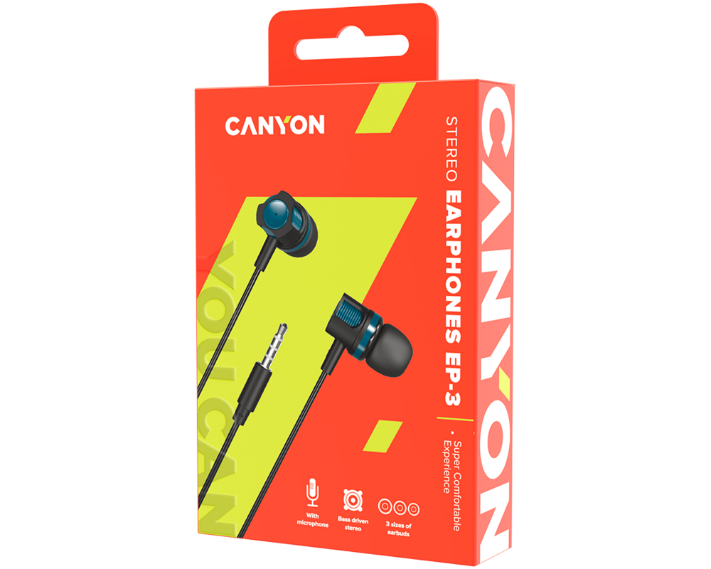 Слушалки CANYON Stereo earphones with microphone 5 Слушалки CANYON Stereo earphones with microphone 5