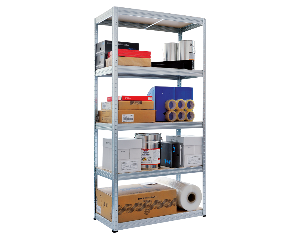 Метален шкаф Метален стелаж STAR 180x90x40 см, до 275 кг на рафт - цинк 3