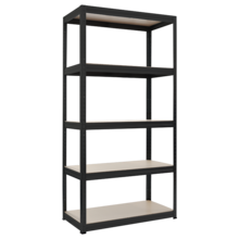  Метален стелаж STAR 180x90x45 см, до 275 кг на рафт - черен 658265 3580505 на топ цена - PIC.bg