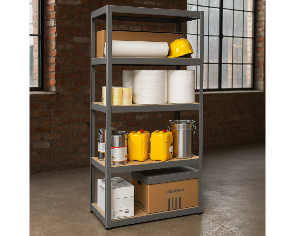 Метален шкаф Метален стелаж STAR 180x90x45 см, до 350 кг на рафт - сив 5