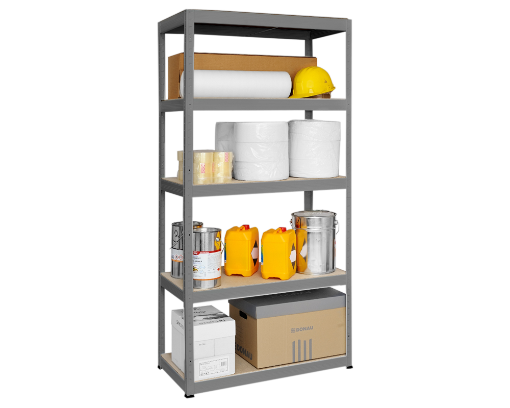 Метален шкаф Метален стелаж STAR 180x90x45 см, до 350 кг на рафт - сив 3