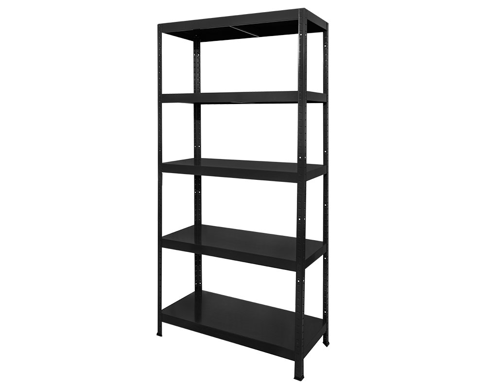 Метален шкаф Метален стелаж HARD 180x90x40 см, до 130 кг на рафт - черен 6