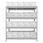 <span>Метален шкаф</span> Метален стелаж MEGA 177x200x60 см, до 500 кг на рафт - цинк <span class='catalog-num-in-name'>3580514</span> - 
