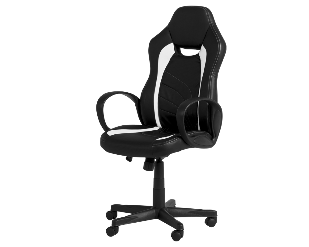 Геймърски стол Геймърски стол Carmen 7525 - черно-бял 7