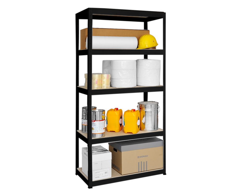 Метален шкаф Метален стелаж STAR 180x90x40 см, до 350 кг на рафт - черен 3