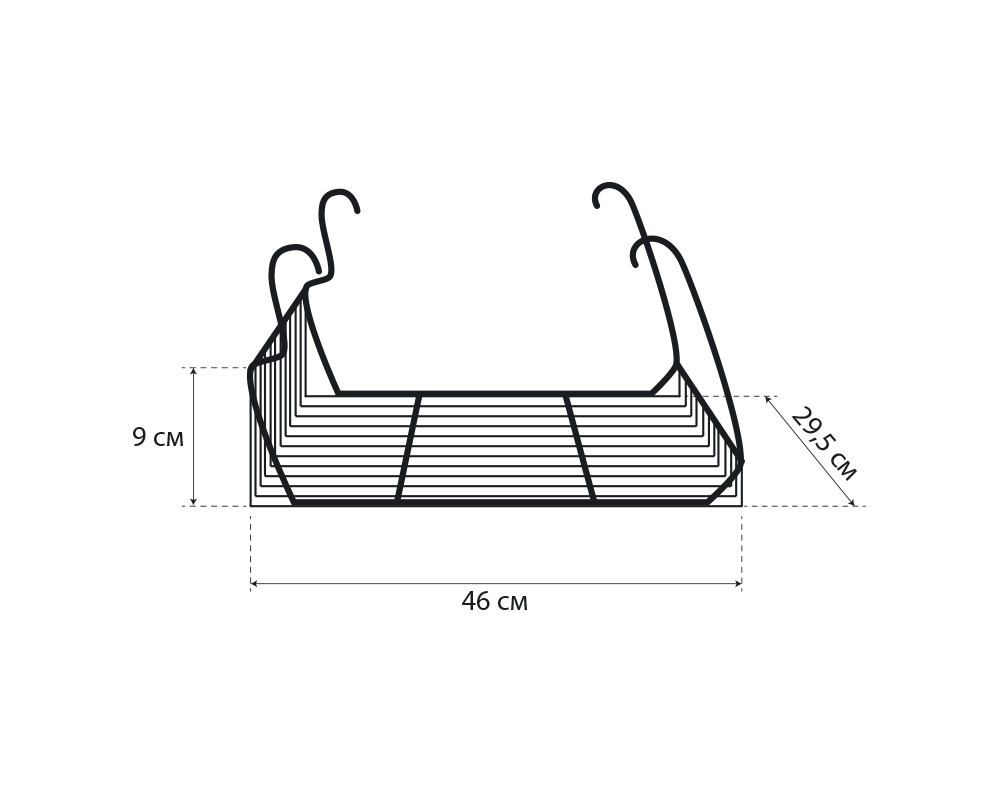 Аксесоар за Офис стол Кошница за посетителски стол 1130 LUX - черен 2