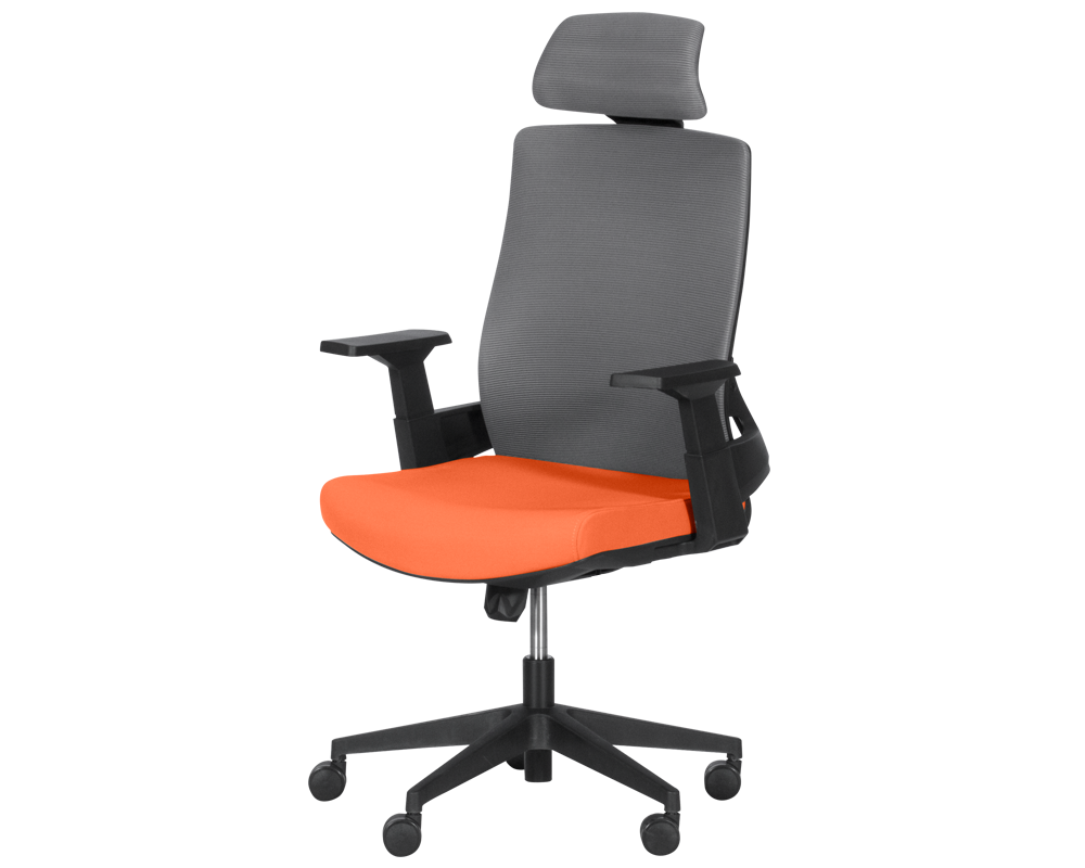 Офис стол Президентски офис стол Carmen 7544 - оранжево-сив 3