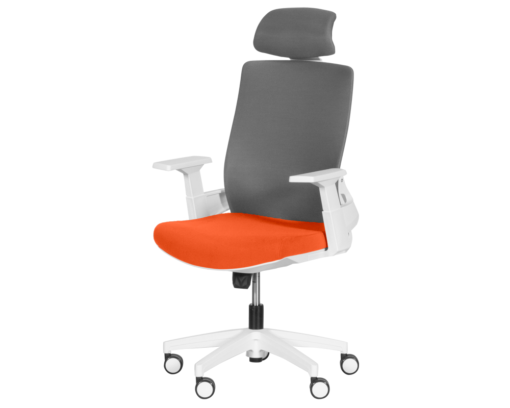 Офис стол Президентски офис стол Carmen 7546 - оранжев - сив 3