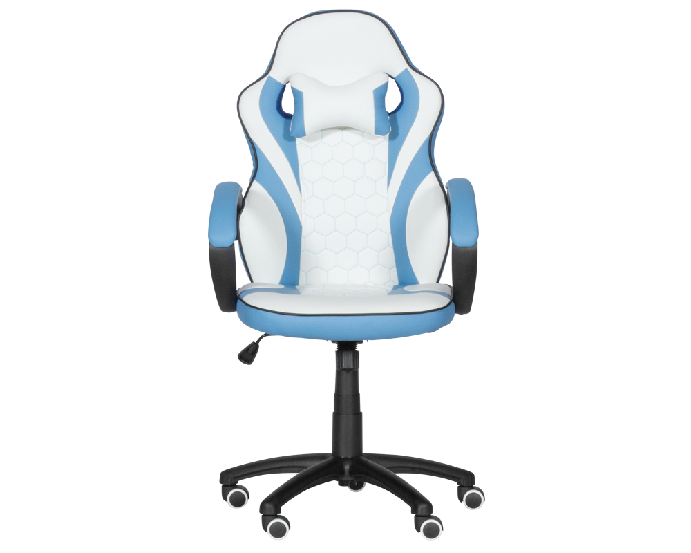 Геймърски стол Геймърски стол с футболни мотиви Carmen 6302 - бял-син 2