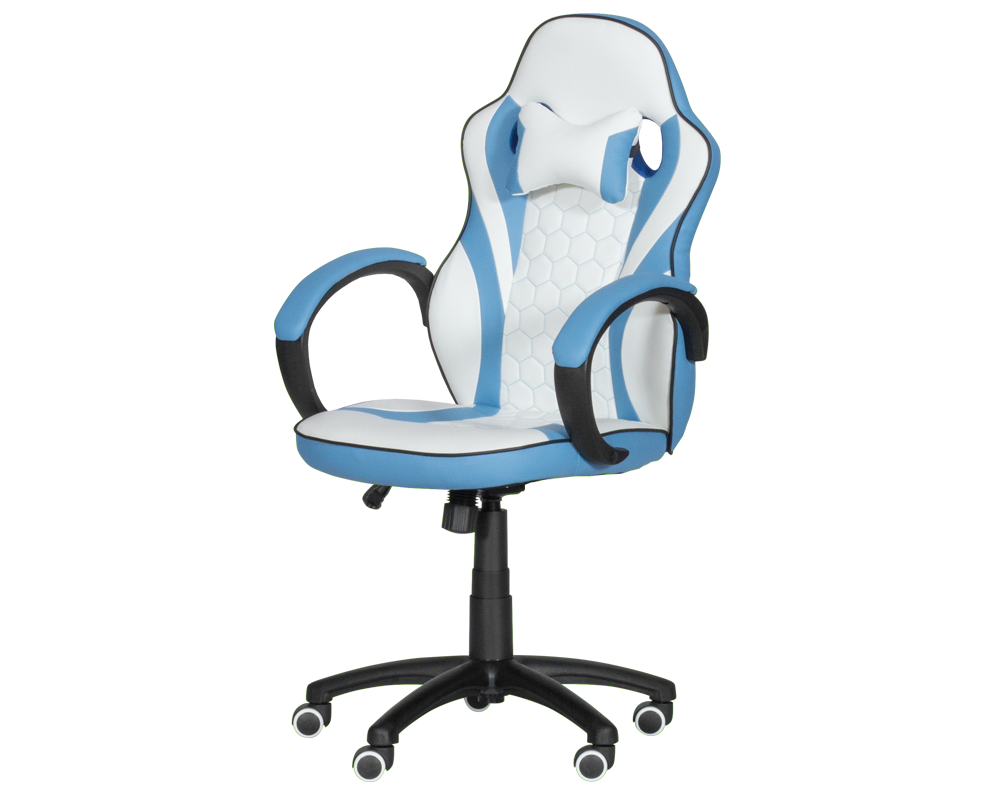 Геймърски стол Геймърски стол с футболни мотиви Carmen 6302 - бял-син 3