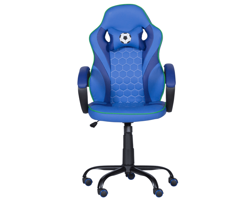 Геймърски стол Геймърски стол с футболни мотиви Carmen 6306 - син-черен 2