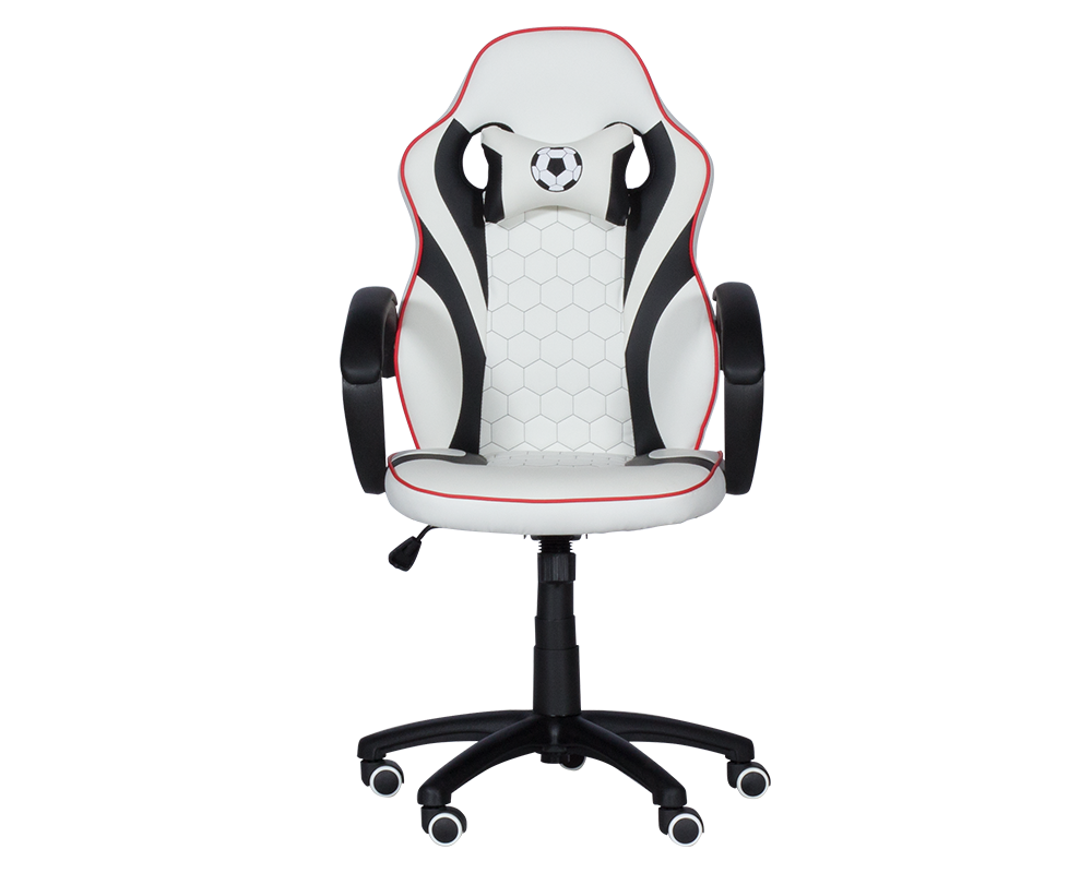 Геймърски стол Геймърски стол с футболни мотиви Carmen 6307 - бяло-черен 2