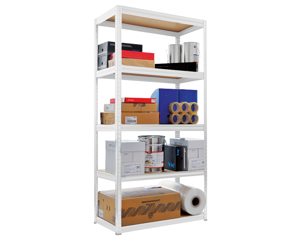 Метален шкаф Метален стелаж STAR 180х90х35 см, до 250 кг на рафт - бял 3