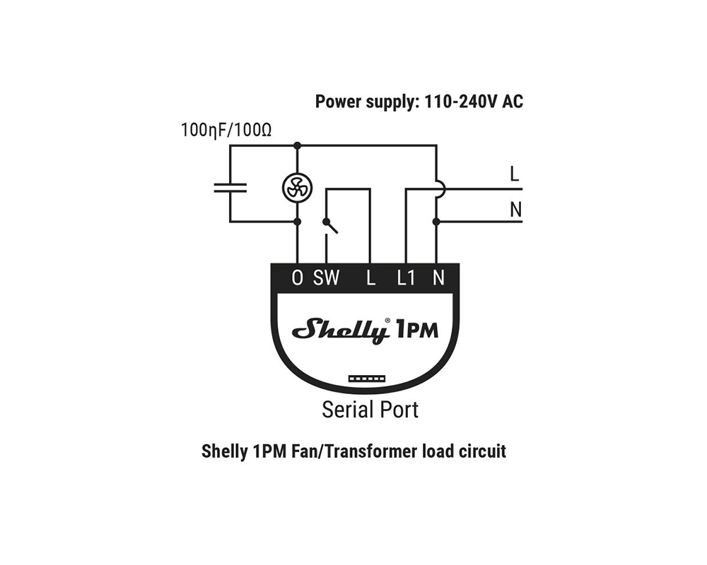 Smart Home Демпфер за индуктивни товари Shelly RC Snubber 2
