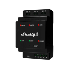 Триканално WiFi реле за DIN шина със сухи контакти Shelly Pro 3 659202 6240022 на топ цена - PIC.bg
