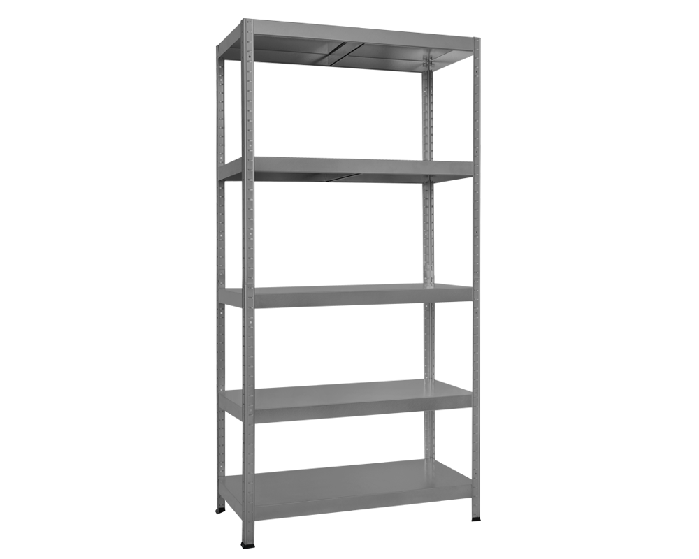 Метален шкаф Метален стелаж HARD 180x90x40 см, до 90 кг на рафт - сив 3