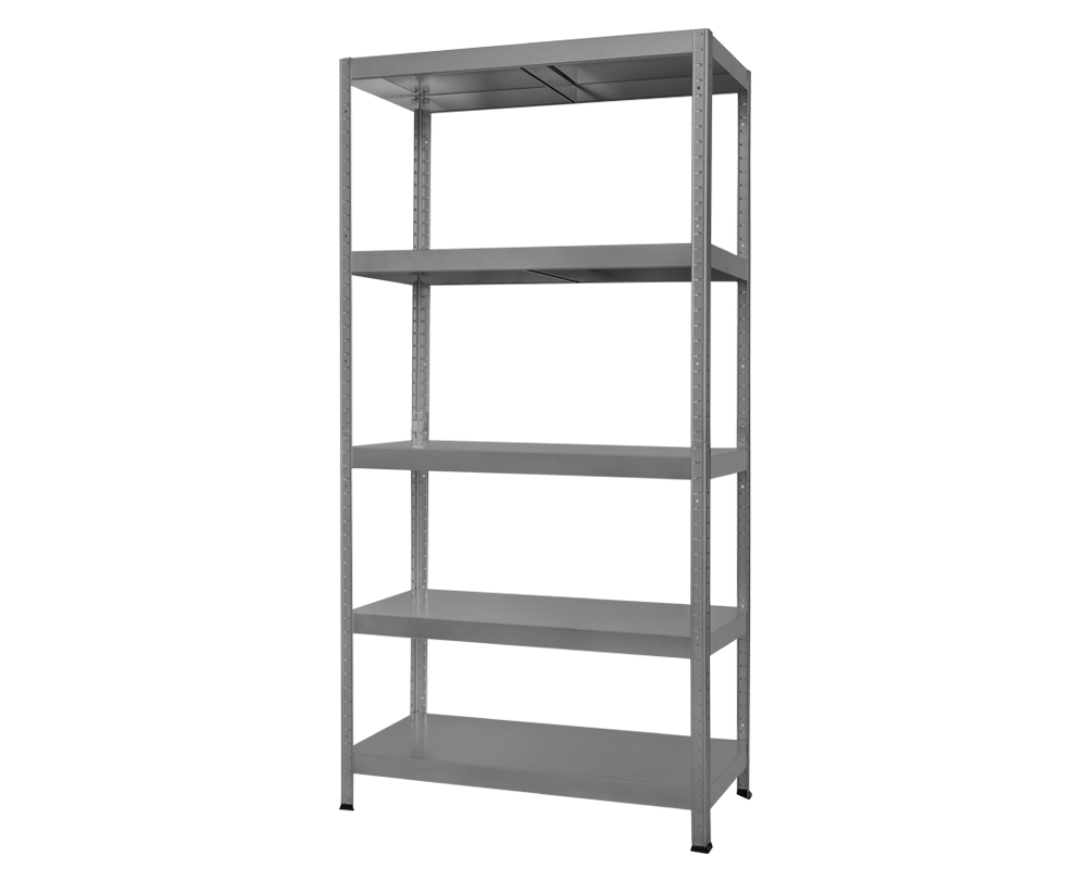 Метален шкаф Метален стелаж HARD 180x90x40 см, до 90 кг на рафт - сив 6