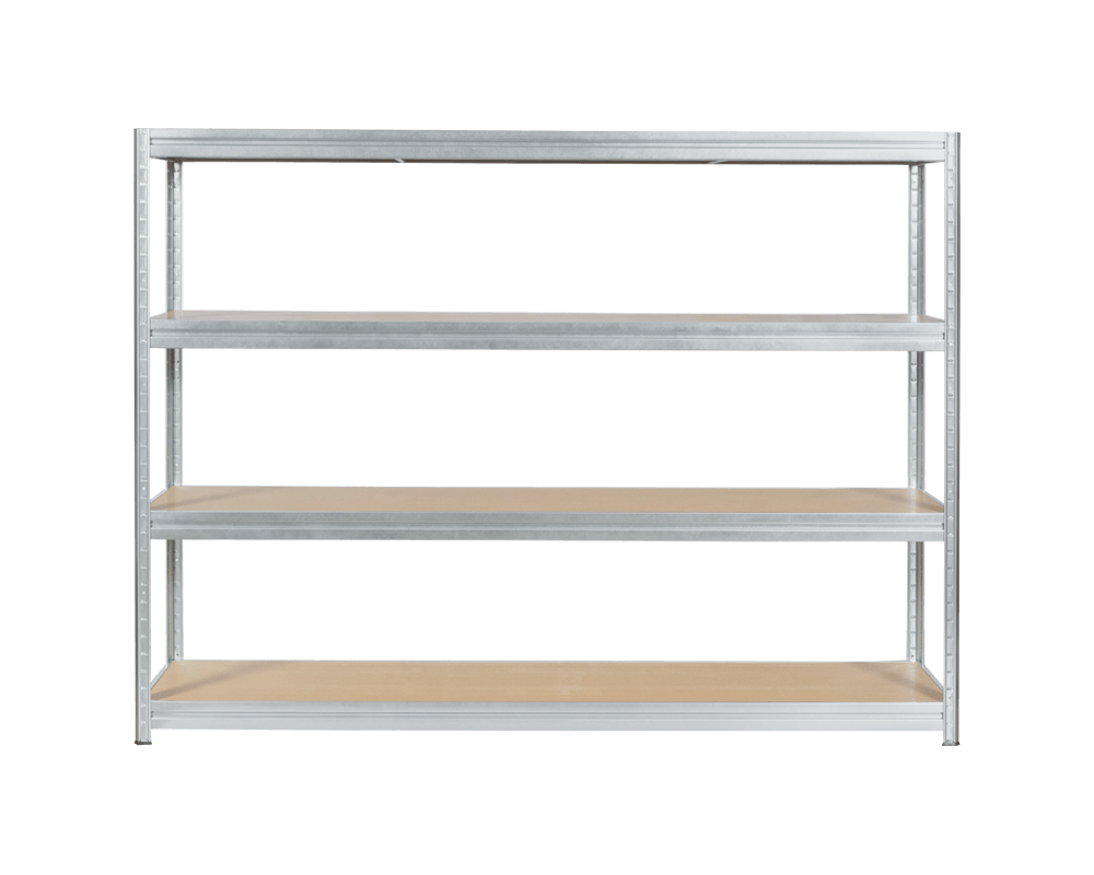 Метален шкаф Метален стелаж MEGA 177x240x60 см, до 450 кг на рафт - цинк 8