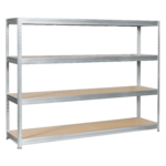 <span>Метален шкаф</span> Метален стелаж MEGA 177x240x45 см, до 450 кг на рафт - цинк <span class='catalog-num-in-name'>3580522</span> - 