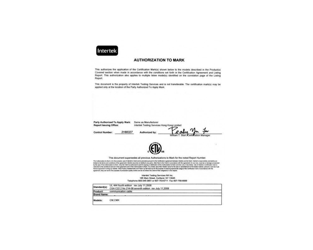Аксесоар за видеонаблюдение FTP кабел CAT5E 24AWG XCOM CU 0.51 ETL CERT 4