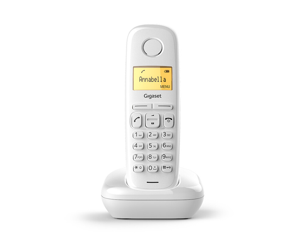 Офис телефон Безжичен DECT телефон Gigaset A170 - бял 2