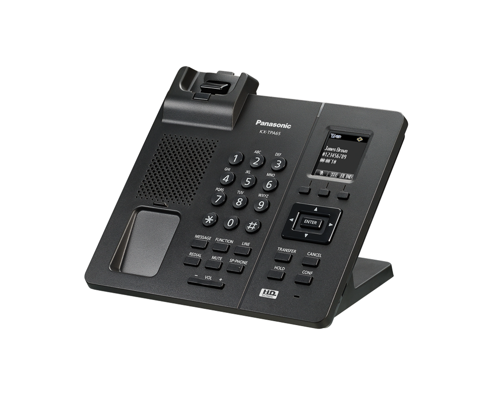 Офис телефон Безжичен телефон Panasonic KX-TPА65 - черен 5