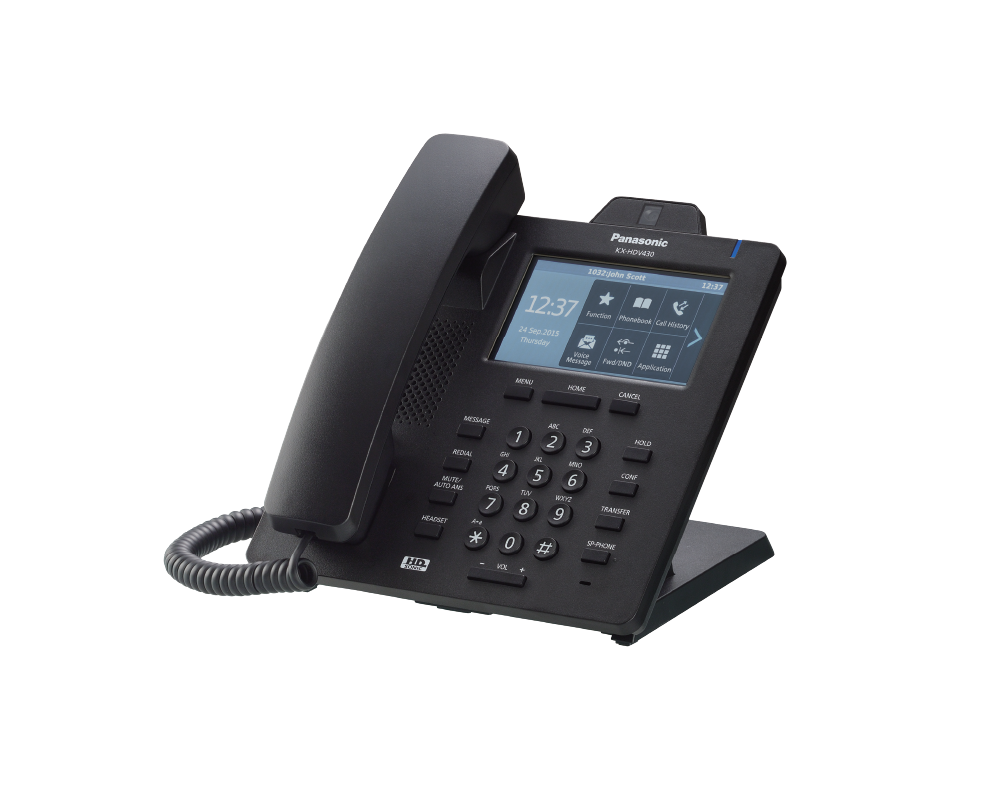 Офис телефон VoIP телефон Panasonic KX-HDV430 - черен 4