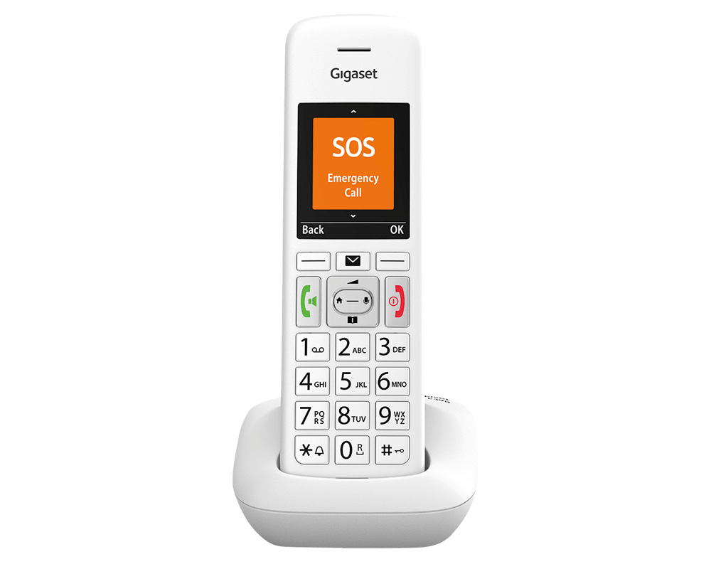 Офис телефон Безжичен DECT телефон Gigaset E390 - бял 2