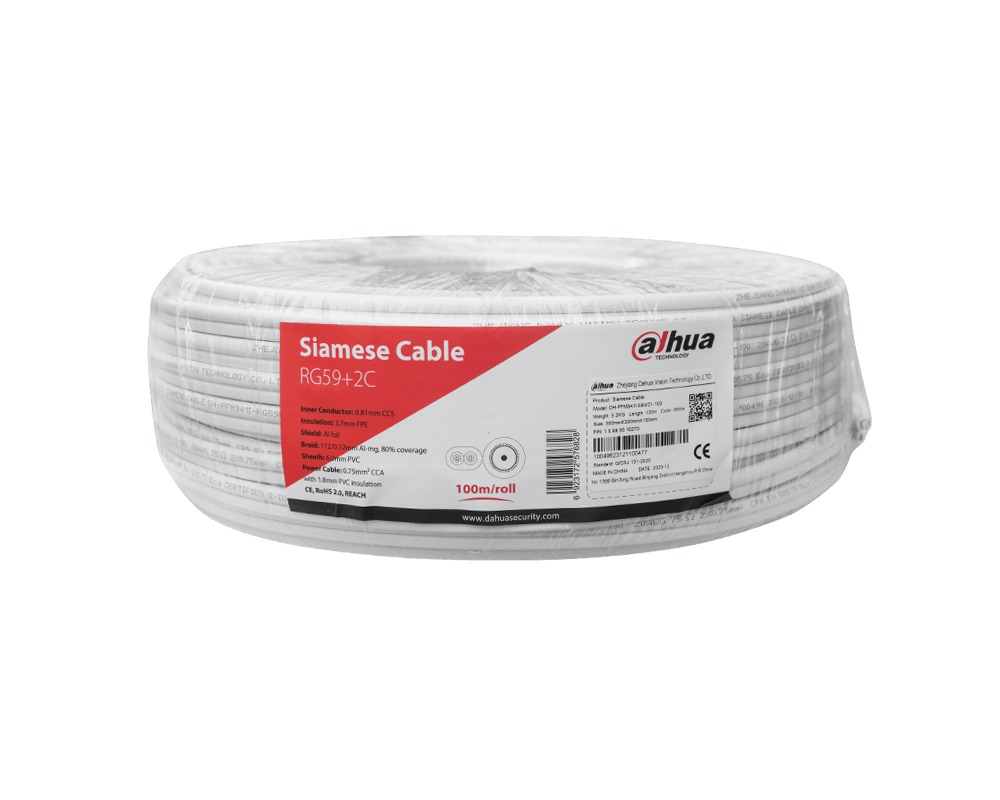 Аксесоар за видеонаблюдение Комбиниран кабел Dahua PFM941I-RG59N/21-100 Коаксиален + Захранващ 2 х 0.75 мм - 100 метра 2