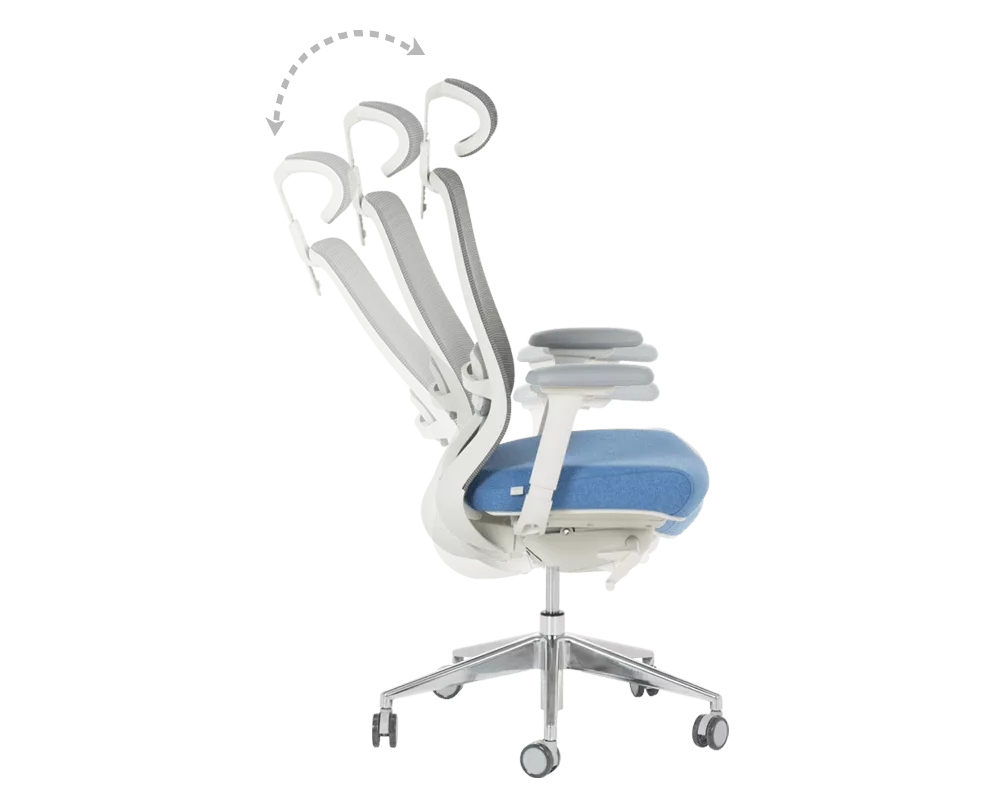 Офис стол Ергономичен стол GLAND - син-сив 8