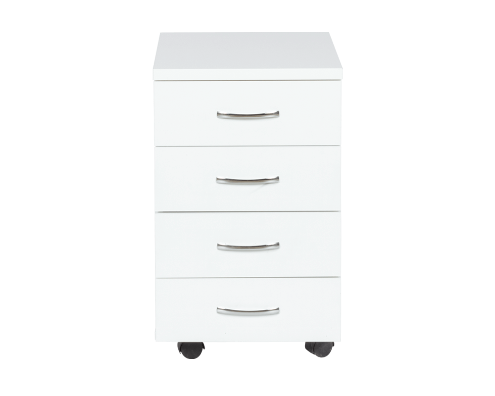 Бюро Офис контейнер с 4 чекмеджета Премиум - бял 2