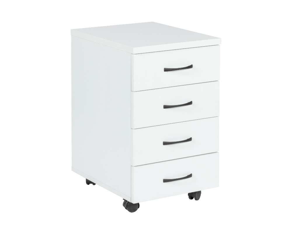 Бюро Офис контейнер с 4 чекмеджета Премиум - бял 4