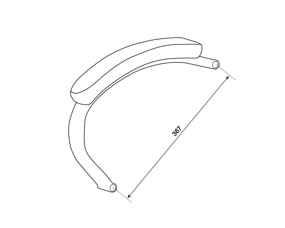 Аксесоар за Офис стол Подлакътник за офис стол 6113-1 - десен 2